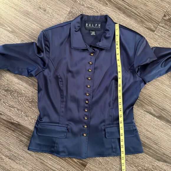Ralph Lauren Satin Navy Jacket - Picture 8 of 9